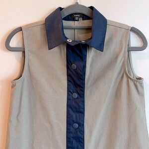 RAOUL Snap-front Sleeveless Dress